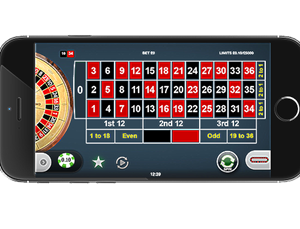 Mobile roulette screenshot